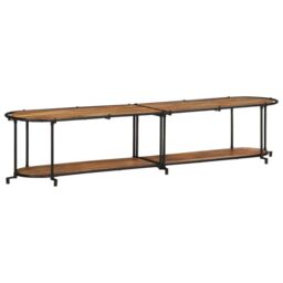 Berkfield Home TV Cabinet 200x42x40 cm Solid Wood Acacia in Brown - Size: 200 x 42 x 40 cm - thumbnail 2