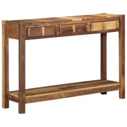 Berkfield Home Console Table 107x33x76 cm Solid Wood Reclaimed in Brown - Size: 107 x 33 x 76 cm - thumbnail 1