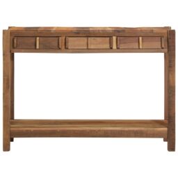 Berkfield Home Console Table 107x33x76 cm Solid Wood Reclaimed in Brown - Size: 107 x 33 x 76 cm - thumbnail 4