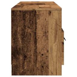 Berkfield Home TV Cabinet Old Wood 150x33.5x45 cm Engineered Wood in Brown - thumbnail 5