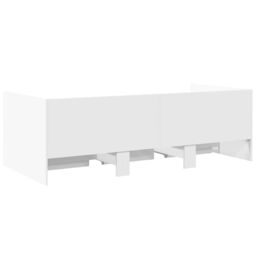 Berkfield Home Daybed with Drawers without Mattress White 75x190 cm Small Single - thumbnail 6