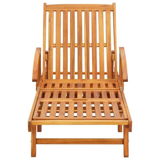 Berkfield Home Sun Loungers 2 pcs Solid Acacia Wood in Brown - image 1