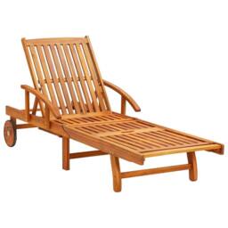 Berkfield Home Sun Loungers 2 pcs Solid Acacia Wood in Brown - thumbnail 3