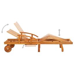Berkfield Home Sun Loungers 2 pcs Solid Acacia Wood in Brown - thumbnail 5