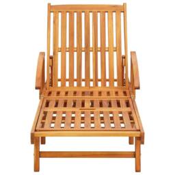 Berkfield Home Sun Loungers 2 pcs Solid Acacia Wood in Brown - thumbnail 1
