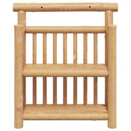 Berkfield Home Stylish Bamboo natural Bamboo Medium Wall mounting Wall Shelf in Beige - thumbnail 5