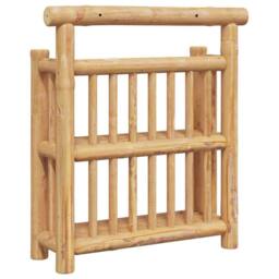 Berkfield Home Stylish Bamboo natural Bamboo Medium Wall mounting Wall Shelf in Beige - thumbnail 7