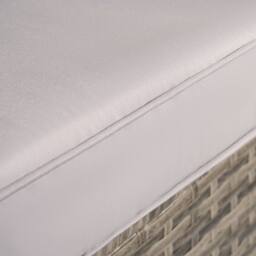 OHS Tuscany 5 Seater Rattan Garden Sofa Set Patio Table L Shape Settee in Light Grey - thumbnail 7
