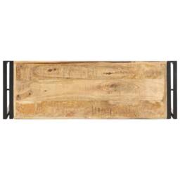 Berkfield Home Dense Console Table 90x30x75 cm Rough Mango Wood in Brown - Size: 90 x 30 x 75 cm