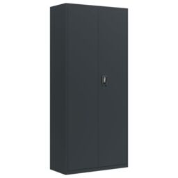 Berkfield Home File Cabinet Anthracite 90x40x200 cm Steel in Black - Size: 90 x 40 x 200 cm - thumbnail 2