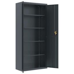 Berkfield Home File Cabinet Anthracite 90x40x200 cm Steel in Black - Size: 90 x 40 x 200 cm - thumbnail 4