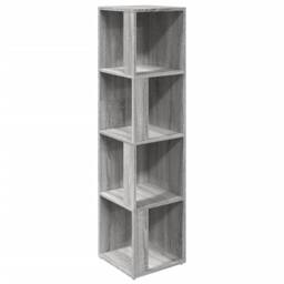 Berkfield Home Classic Corner Cabinet Grey Sonoma 33x33x132 cm Engineered Wood - Size: 33 x 33 x 132 cm - thumbnail 3