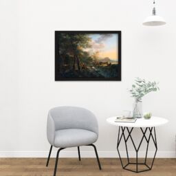 "Artery8 Wall Art Print Jan Both Italian Landscape Draughtsman Painting Large Framed Wall Décor Art in White - Size: W18"" x H24""" - thumbnail 2