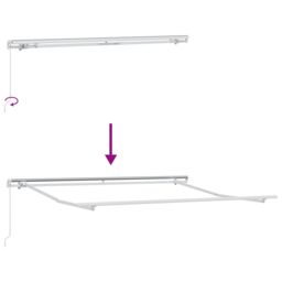 Berkfield Home Manual Retractable Awning Red 350x250 cm - thumbnail 9