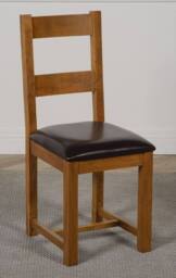 Thats Furniture Lincoln Dark Solid Oak Dining Chairs for Dining Room or Kitchen in Dark Brown