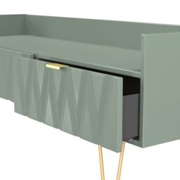 Ready Assembled 2 U Dallas 2 Drawer Coffee TV Unit (Ready Assembled) in Pale Green - thumbnail 6