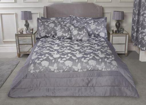 New Edge Blinds Meadows Bedspread in Grey - Size: Double - image 1
