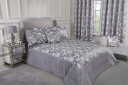 New Edge Blinds Meadows Bedspread in Grey - Size: Double - thumbnail 2