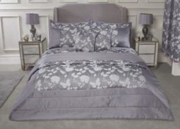 New Edge Blinds Meadows Bedspread in Grey - Size: Double - thumbnail 4