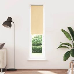 Berkfield Home Roller Blind Blackout Beige 60x210 cm Fabric Width 55.7 cm Polyester