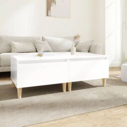 Berkfield Home Side Tables 2 pcs High Gloss White 50x46x35 cm Engineered Wood - Size: 50 x 46 x 35 cm