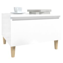 Berkfield Home Side Tables 2 pcs High Gloss White 50x46x35 cm Engineered Wood - Size: 50 x 46 x 35 cm - thumbnail 5