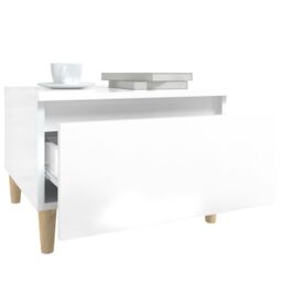 Berkfield Home Side Tables 2 pcs High Gloss White 50x46x35 cm Engineered Wood - Size: 50 x 46 x 35 cm - thumbnail 6