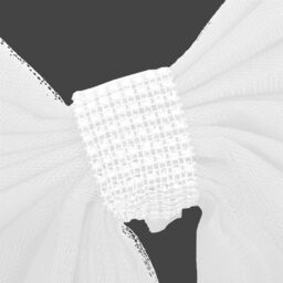 Shatchi Christmas Door Bow - 7.5m Diamante Giant Bow Door Cover - Front Door Decorations for Xmas Wedding, Baby Shower Outside Home Decor in White - thumbnail 6