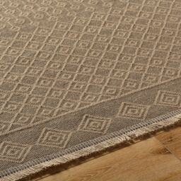 Livabliss Mystery-Washable Tan Beige Modern Jute Living Dining Rug - Size: 118 cm x 170 cm - thumbnail 3