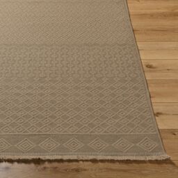 Livabliss Mystery-Washable Tan Beige Modern Jute Living Dining Rug - Size: 118 cm x 170 cm - thumbnail 5