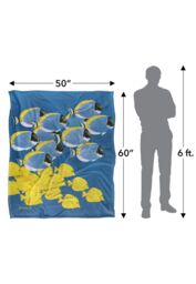 JQ Licensing Royce Mcclure Tang Tropical Fish Silky Touch Super Soft Throw Blanket 152 X 127 cm in White - thumbnail 5