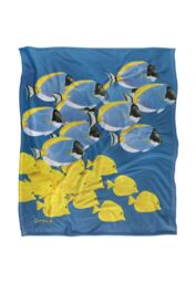 JQ Licensing Royce Mcclure Tang Tropical Fish Silky Touch Super Soft Throw Blanket 152 X 127 cm in White - thumbnail 1