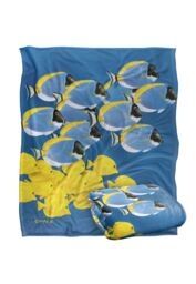 JQ Licensing Royce Mcclure Tang Tropical Fish Silky Touch Super Soft Throw Blanket 152 X 127 cm in White - thumbnail 2