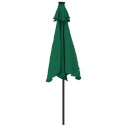 Berkfield Home Garden Parasol with Steel Pole Green 225x225x212 cm - Size: 225 x 225 x 212 cm - thumbnail 6