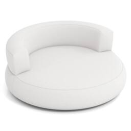 Costway Inflatable Lounger Air Sofa with Detachable Cover in White - thumbnail 1