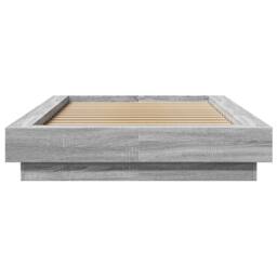 Berkfield Home Durable Bed Frame with LED Lights without Mattress Grey Sonoma 90 - thumbnail 5