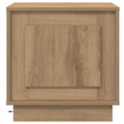 Berkfield Home Bedside Cabinets with LED Lights 2 pcs Artisan Oak 44x34.5x45 cm in Brown - thumbnail 7
