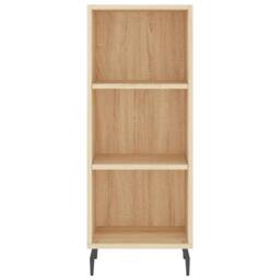 Berkfield Home Sideboard Sonoma Oak 34.5x32.5x90 cm Engineered Wood in Light Oak - thumbnail 4