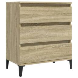 Berkfield Home Sideboard Sonoma Oak 60x35x70 cm Engineered Wood in Light Tan - Size: 60 x 35 x 70 cm - thumbnail 3
