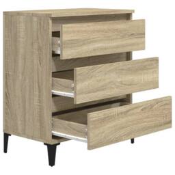Berkfield Home Sideboard Sonoma Oak 60x35x70 cm Engineered Wood in Light Tan - Size: 60 x 35 x 70 cm - thumbnail 7