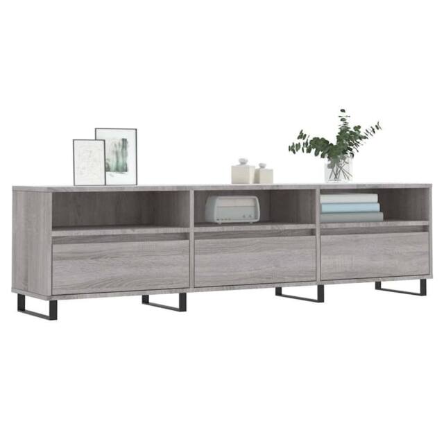 Berkfield Home TV Cabinet Grey Sonoma 150x30x44.5 cm Engineered Wood - image 1