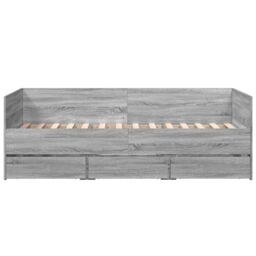 Berkfield Home Daybed with Drawers without Mattress Grey Sonoma 75x190 cm Small Single - thumbnail 4