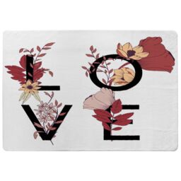 Benjamin Tate Design Love Typography Designer Rug in Natural - Size: Large - thumbnail 1