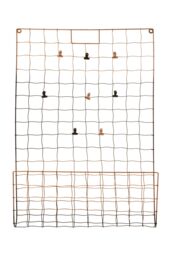 Orsina Wall Mount Magazine Rack with Clips, Black & Rose Gold Iron Wire Files Holder, Modern Design Document Stand - thumbnail 5