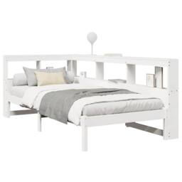 Berkfield Home Bookcase Bed without Mattress White 90x200 cm Solid Wood Pine - thumbnail 3