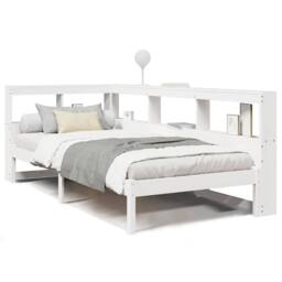 Berkfield Home Bookcase Bed without Mattress White 90x200 cm Solid Wood Pine - thumbnail 2