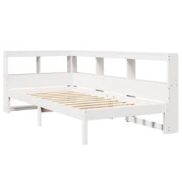 Berkfield Home Bookcase Bed without Mattress White 90x200 cm Solid Wood Pine - thumbnail 4