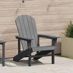 Berkfield Home Adirondack Chair Light Grey 74x82x91 cm HDPE - Size: 74 x 82 x 91 cm - thumbnail 2