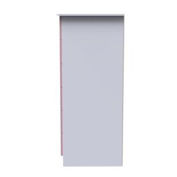 Ready Assembled 2 U Holborn 1 Door 5 Drawer Kids Robe (Ready Assembled) in Dusty Pink - Size: Large - thumbnail 3