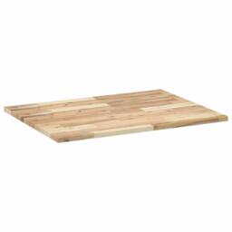 Berkfield Home Versatile Desk Top Untreated 80x60x2 cm Solid Wood Acacia in Brown - Size: 80 x 60 x 2 cm - thumbnail 5